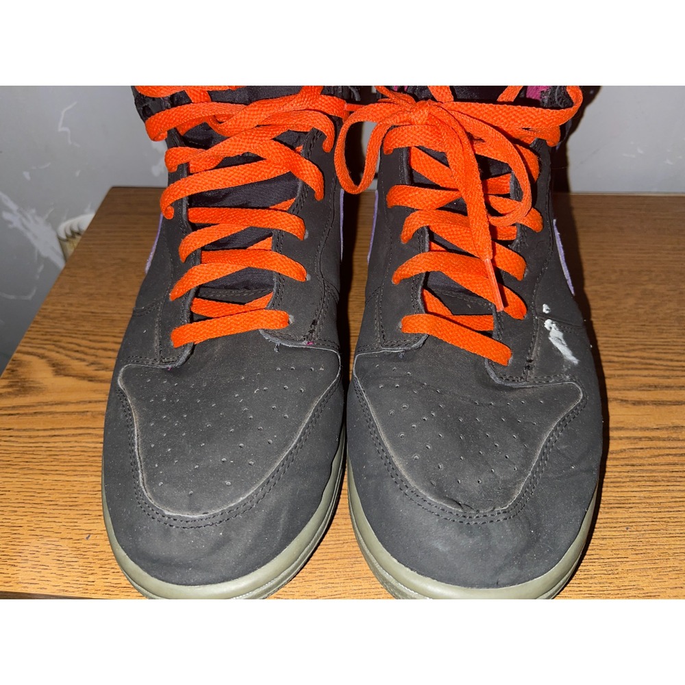 Nike Dunk‎ High Godzilla Size 13 Mens 2012 Black Purple Orange 317982-053 - Picture 7 of 16